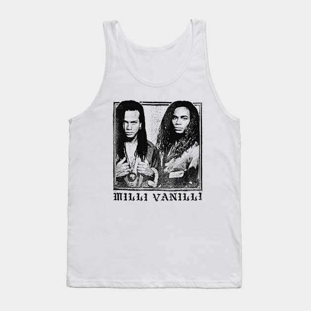 Milli Vanilli - Faded Style Vintage Look Design Tribute Tank Top by DankFutura